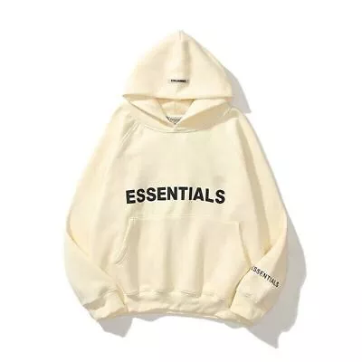 Essentials Men'sWomen's Sweatshirt Reflective Letter Logo Unisex Hoodie Pullover • $32.99