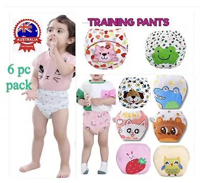 $44.10 • Buy Toilet Potty Training Pants Kids Baby Boys Girls Reusable Nappy Diapers 6 Pc