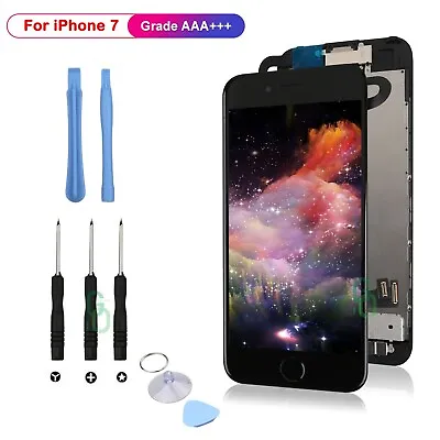 For IPhone 7 LCD Screen Replacement Digitizer Display Full Assembly +Home Button • £23.28
