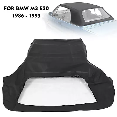 Fit For 1986-1993 Black Twill & Window BMW 3-Series E30 Convertible Soft Top • $101.51