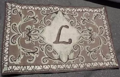 Nice Carpet Pile Doormat – “L” Monogram – GDC – NICE PERSONALIZED MAT • $49.99