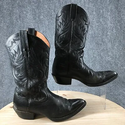 Ariat Heritage Western Boots Mens 9D Black Pull On Pointed Toe Leather 35105 • $36.54