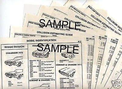 $13.99 • Buy 1969 1970 1971 International Scout Body Parts List Crash Sheets M1