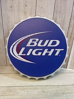 Large Bud Light Beer Bottle Cap Aluminum Metal Sign For Man Cave Bar Or Garage  • $28.95