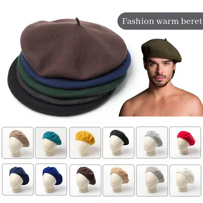 Unisex Cool Mix Wool Military Special Force French Artist Hat Cap Beret 14 Color • $11.74