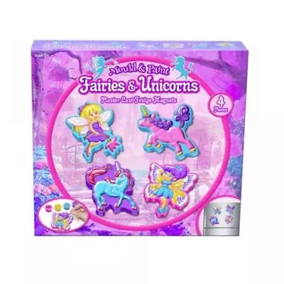 Mould & Paint Unicorn & Fairies Fridge Magnets Make Your Own Plaster Fairy Kit • £6.97