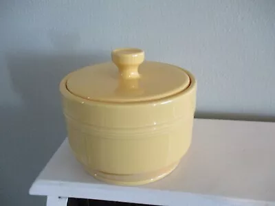 Yellow Pottery Ceramic Maker Mark On Base Lidded Seal With Rubber Gasket 4x6'' • $55