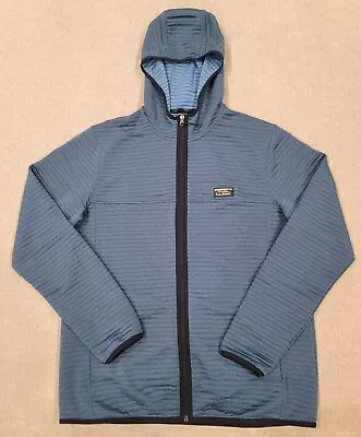LL Bean Airlight Hoodie Mens Large Tall Zip Slightly Fitted Knit Quick Dry Blue • $39.99