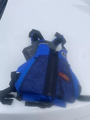 New W/ Tags MTI MUSTANG SURVIVAL Life Jacket Blue / Grey Adult S / M • $49.99