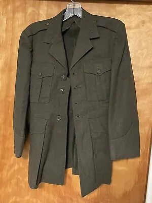 Vietnam War USMC Enlisted Mans Alpha Uniform Jacket Overcoat & Garrison Cover. • $19.99