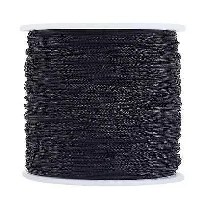 PH PandaHall 100 Yards 0.8mm Nylon Beading String Wind Chime Cord Nylon Black • $12.58