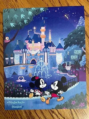 Disneyland Magic Key Exclusive Print Poster Mickey Minnie Mouse Castle • $15