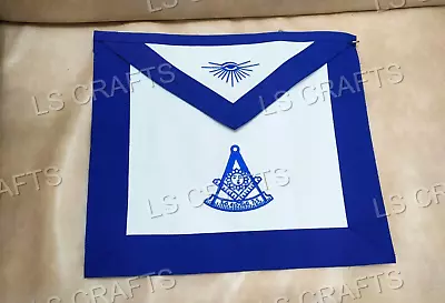 Masonic Regalia Blue Lodge  Master Mason Apron With Blue Embroidered Logo • $49