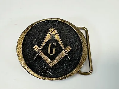 Masonic Freemason Solid Brass Belt Buckle Master Mason • $12.99