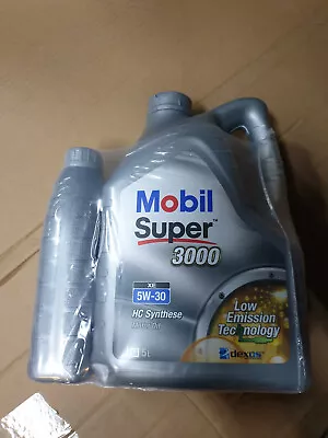 Mobil Super 3000 XE 5W-30 Engine Oil 1x5+1x1 Liter VW 50500/50501 MB 229.31/229.51 • $53.49