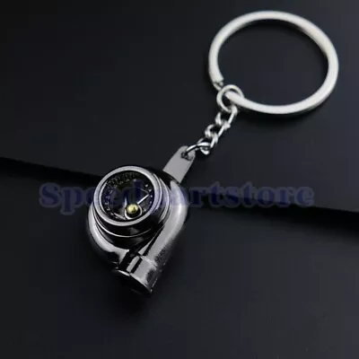 Personalize Keyring Keychain Metal Auto Parts Car Mini Turbo Turbocharger Black • $5.99