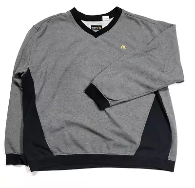 McDonald's Apparel Embroidered Long-Sleeve Gray Pullover Sweatshirt Men's Large • $19