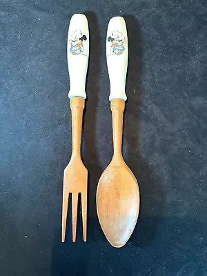 Disney Micky Mouse Fork And Spoon Salad Serving Set • $5.99