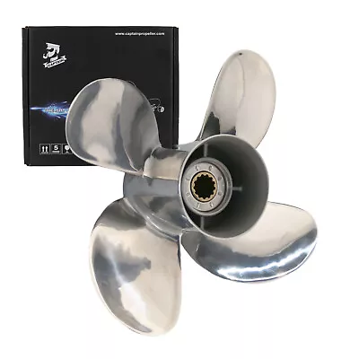 Boat Propeller 11 5/8x11 For Yamaha Outboard 25-60HP Stainless Steel RH 4 Blades • $237.99