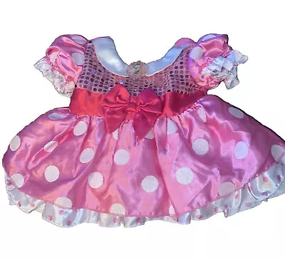 Disney Store Infant Minnie Mouse Dress Halloween Costume Pink 6-9 Mth B83 • $8.99