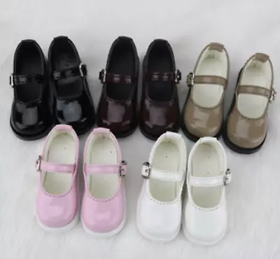 1/4 MSD Mini Dollfie Dream BJD Shoes PU Flat Shoes Round-toe Buckle Multi-colors • $18.42