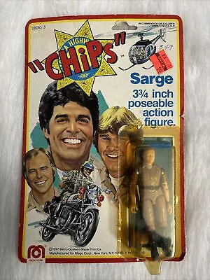 Chips “sarge” 3.75  3 3/4 Inch Poseable  Action Figure 1977 Mego New 08010/3 • $69.99