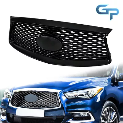 For INFINITI QX60 2016-2019 2020 Black Front Bumper Upper Grille Grill Gloss • $97.92