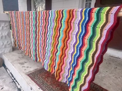 Vintage Handmade Afghan Blanket • $8