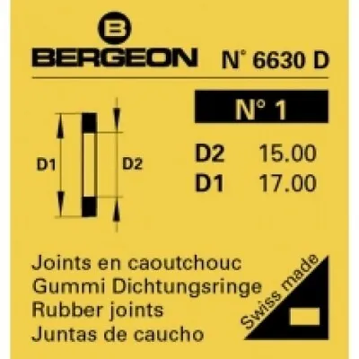 £102.97 • Buy Bergeon 6630-60 Flat Gaskets Assortment For Waterproof Watch Case Backs - MY114