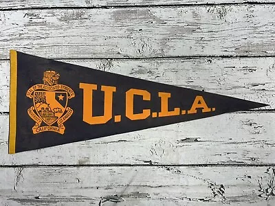 VTG UCLA University Of California Los Angeles Crest Spell Out NCAA Felt Pennant • $25