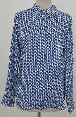 £9.99 • Buy M&S Collection Shirt Blue Mix Abstract Pattern Long Sleeve  Brand New Ladies