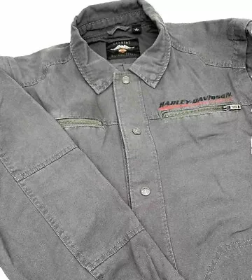 Harley-Davidson Jacket Men's L Convertible Zip Off Sleeves To A Vest Heavyweight • $69.95