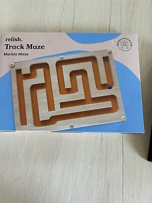 Relish Track Marble Maze Game Wooden Improve Dexterity & Visual Coordination • $24.99