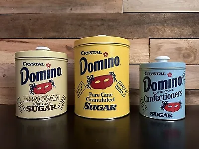 $39.99 • Buy Vintage Crystal Domino Sugar Canister Set