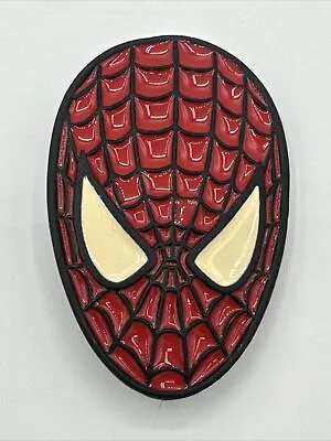 Vintage Genuine Marvel Mobtown Spider Man Belt Buckle Red  Metal Enamel 2005 • $12