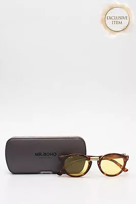 MR. BOHO Round Butterfly Sunglasses Metal Top Bar Tinted Lenses Tortoise Shell  • $0.01