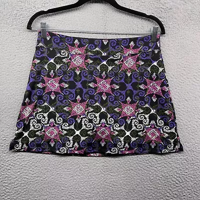 Tranquility Womens Mini Skort Multicolor Geometric Elastic Waist Pull On Size S • $11.67