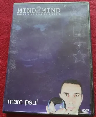 £7.99 • Buy Mind2Mind Direct Mind Reading Effects DVD By Marc Paul  Mentalism  2003
