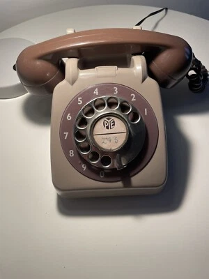 Gpo Pye Two 3 -tone Grey Brown Chrome Vintage 746 Rotary Pulse Dial Telephone  • £21.50