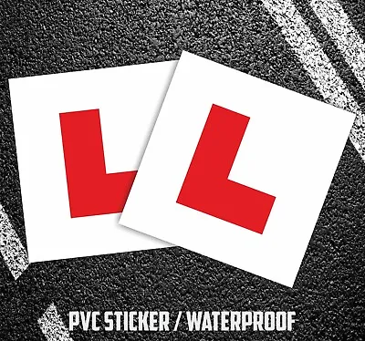 2 X LEARNER STICKER L Plate Stickers Legal Learner Driver Sticker Self Adhesive • £1.99