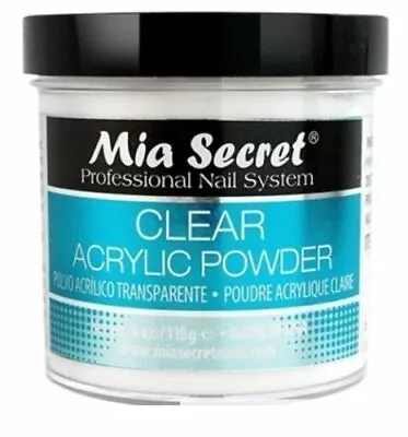 Mia Secret Professional Acrylic Nail System Clear Acrylic Powder 4 Oz. • $17.95