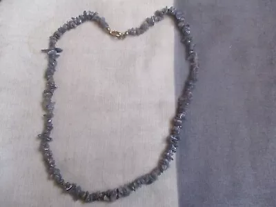 Blue Grey Tanzanite Chip Bead Necklace  -8.5 Inch  (1306) • £1.99