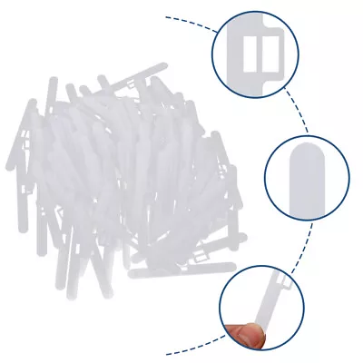  100pcs Vertical Blind Cover Shades Repair Clips Tabs Vertical Blind Vane Saver • $13.99