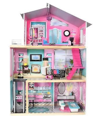 KidKraft Modern Luxury Dollhouse With 11 Pieces Of Furniture • $114.95
