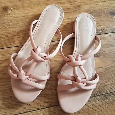 H&M Nude Sandals Flip Flops Size UK 6 EU 39 • £6