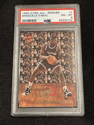 SHAQUILLE O’NEAL SHAQ ROOKIE 1992 Ultra All-Rookies #7 PSA 8 • $0.99
