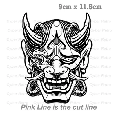$6.75 • Buy Oni Mask CYBER Devil , OSAKA JAPAN  JDM Decal Sticker 