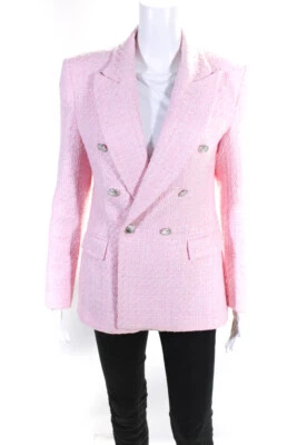 $34.99 • Buy Zara Womens Light Pink Textured Double Breasted Long Sleeve Blazer Jacket Size M