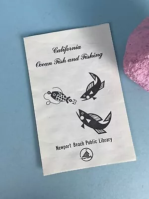 California Ocean Fish & Fishing Newport Beach Public Library Vintage Reference • $15.37