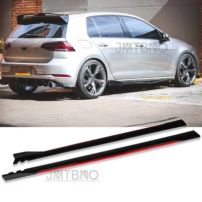 86.6  Side Skirt Extension Splitter Lips For VW Golf MK4 MK5 MK6 MK7 MK7.5 GTI • $89.58